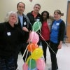 Attendees proudly show off their balloons.